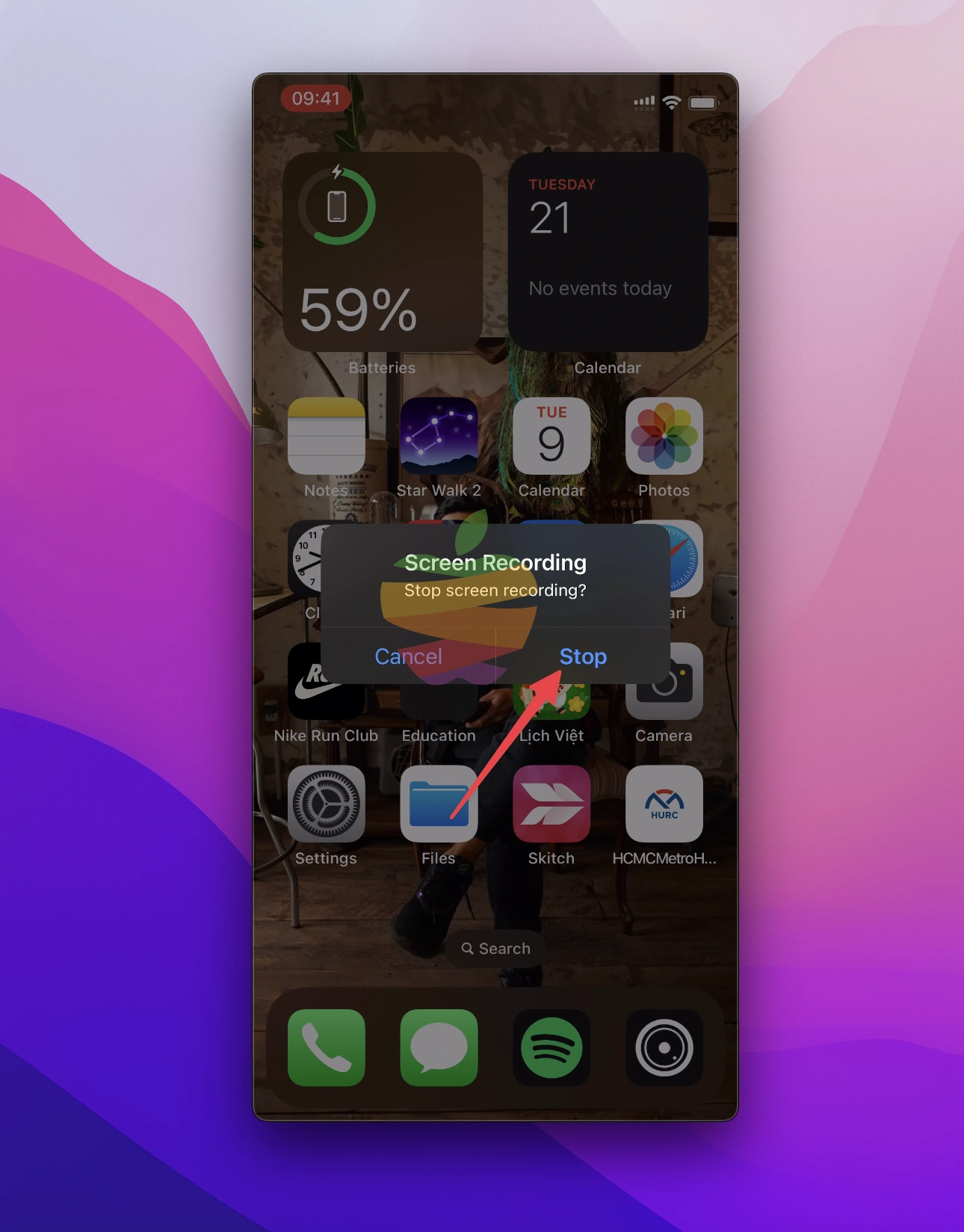 Screen Record on iPhone 9