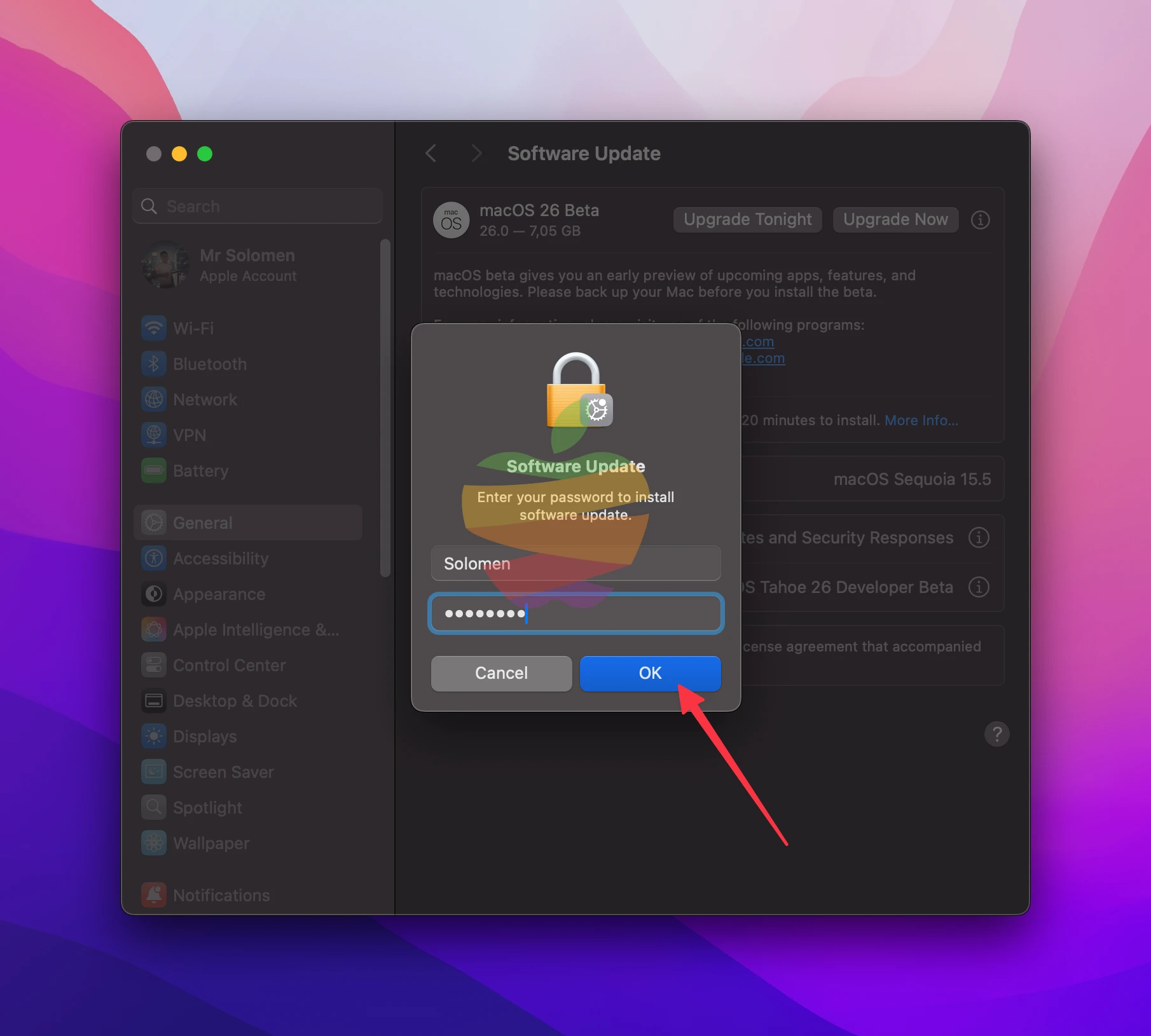 macOS Tahoe Developer Beta